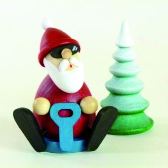 Paul Ullrich Weihnachtsmann mit Schneerutscher und Baum 