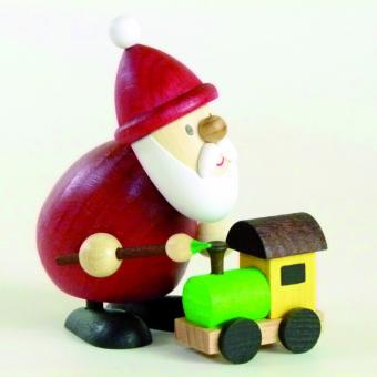 Paul Ullrich Weihnachtsmann mit Pinsel und Eisenbahn 