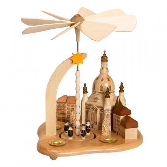 Zeidler Tischpyramide Dresdner Frauenkirche für drei Pyramidenkerzen 