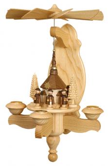 Volkskunstwerkstatt Unger Wandpyramide Seiffener Kirche mit Kurrende 