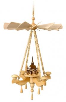 Volkskunstwerkstatt Unger Deckenpyramide Seiffener Kirche mit Kurrende 