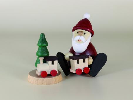 Paul Ullrich Weihnachtsmann mit Eisenbahn und Baum Neu 2022 
