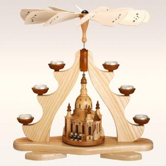 Zeidler Teelichtpyramide mit Dresdner Frauenkirche groß 