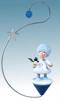 Drechslerei Kuhnert Baumschmuck Schneeflöckchen Vogel Rarität 