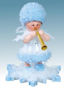 Drechslerei Kuhnert Schneeflöckchen mit Klarinette Rarität 