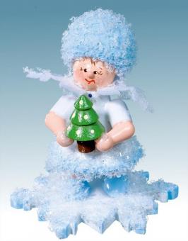 Drechslerei Kuhnert Schneeflöckchen mit Weihnachtsbaum 