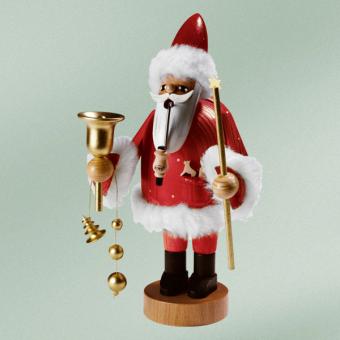 KWO Räuchermann Santa Claus rot 