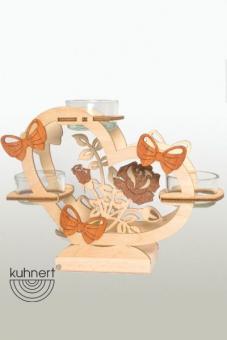 Drechslerei Kuhnert Teelichtkranz Herzform 
