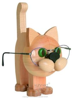 Drechslerei Kuhnert Brillenhalter Katze 