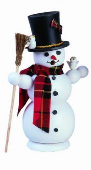 Gahlenz Räuchermann Schneemann mit Zylinder 26 cm 