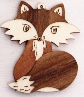 Drechslerei Kuhnert Baumschmuck Fuchs sitzend 