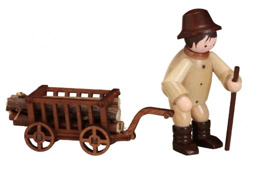 Romy Thiel Waldarbeiter mit Handwagen natur 