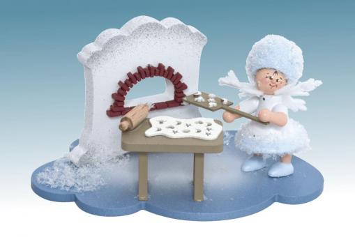 Drechslerei Kuhnert Schneeflöckchen auf Wolke Weihnachtsbäckerei 