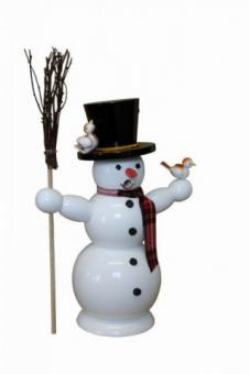 Gahlenz Räuchermann Schneemann mit Zylinder 42 cm 
