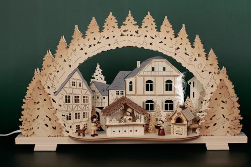 Tietze Schwibbogen Mehrschicht Weihnachtsbäckerei exklusiv LED Rarität 
