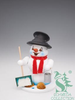 Schweda Räuchermann Schneemann Sigi Schneeschieber mittelgroß 