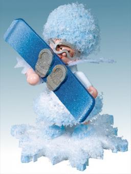 Drechslerei Kuhnert Schneeflöckchen mit Snowboard 