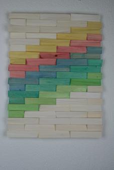Ulbe Design Holzwandbild art line ice lights modern 