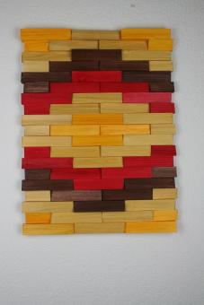 Ulbe Design Holzwandbild art line indian art modern 