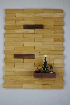 Ulbe Design Holzwandbild art line ocker/braun modern 