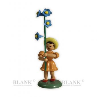 Blank Blumenkind mit Vergissmeinnicht farbig 