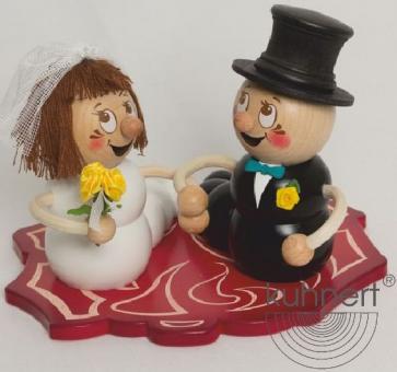 Drechslerei Kuhnert Räucherwurm Hochzeitspaar Rudi & Rosi 