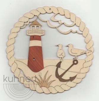 Drechslerei Kuhnert Fensterbild Leuchtturm 