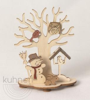 Drechslerei Kuhnert Motivsockel Schneemann 