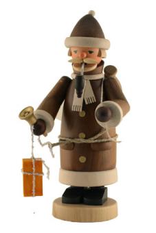 Drechslerei Findeisen Räuchermann Weihnachtsmann braun 
