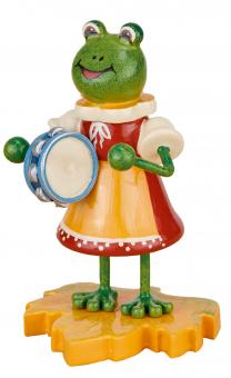Hubrig Frosch Mädchen mit Tamburin Rarität 