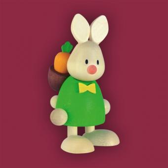 Hobler Osterhase Kaninchen Max mit Rucksack und Möhre 