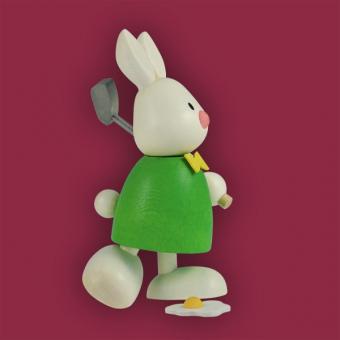 Hobler Osterhase Kaninchen Max beim Golf Abschlag 