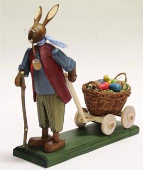 Gotthard Steglich Osterhasengroßvater mit kleinen Eiern im Wagen 