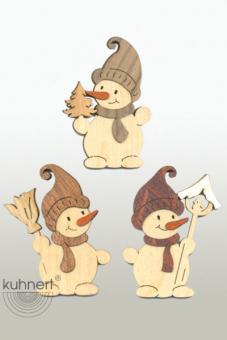 Drechslerei Kuhnert Baumschmuck Schneemann mit Besen 