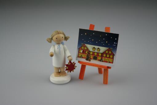 Flade Engel mit Stern und Adventskalender 