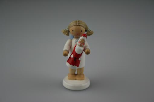 Flade Engel mit Schokoladenweihnachtsmann 