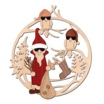 Drechslerei Kuhnert Fensterbild Nikolaus mit Brille Neu 2024 