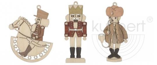Drechslerei Kuhnert Baumschmuck Erzgebirge 3er Set Neu 2018 