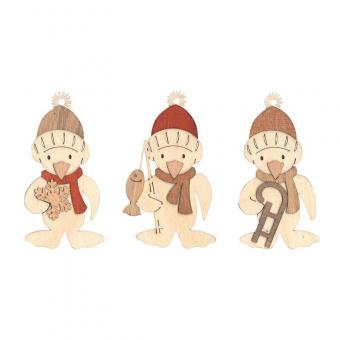 Drechslerei Kuhnert Baumschmuck Pinguin 3er Set Rarität 