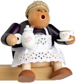 KWO Räuchermann Kantenhocker Kaffeesächsin 