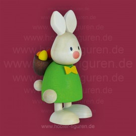Hobler Osterhase Kaninchen  Max mit Rucksack und Eiern 