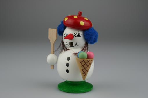 Christian Ulbricht Räuchermann Schneemädel mit Eis klein 
