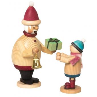Drechslerei Kuhnert Räuchermann Max Weihnachtsmann mit Mäxchen Neu 2023 