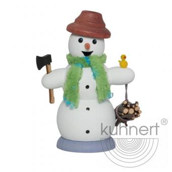 Drechslerei Kuhnert Räuchermann Schneemann Holzsammler 