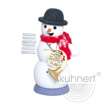 Drechslerei Kuhnert Räuchermann Schneemann Horn Rarität 