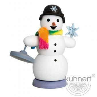 Drechslerei Kuhnert Räuchermann Schneemann mit Eisstock Neu 2021 