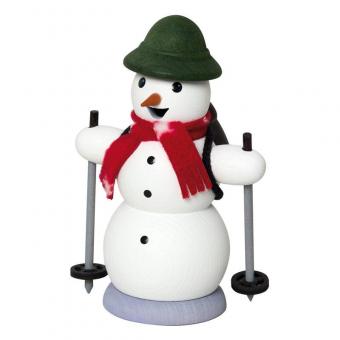 Drechslerei Kuhnert Räuchermann Schneemann Schneewanderer Rarität 