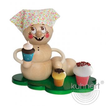 Drechslerei Kuhnert Räucherwurm Rosi mit Muffins Rarität 