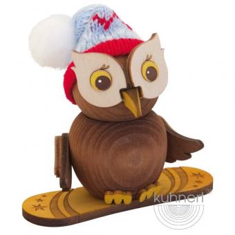 Drechslerei Kuhnert Holzfigur Mini Eule Snowboard Neu 2018 