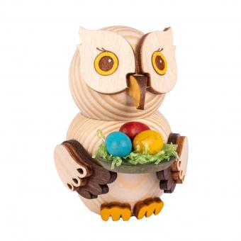 Drechslerei Kuhnert Holzfigur Mini Eule mit Ostereier Neu 2022 